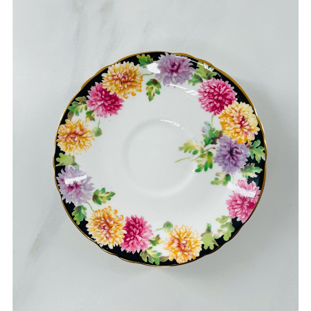 1939 Vintage PARAGON Fine Bone China Cup & Saucer CHRYSANTHEMUM (MUMS) FLOWERS - Picture 3 of 11